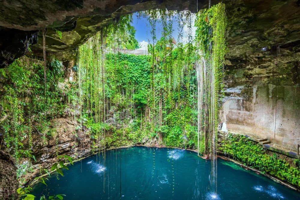 Interior cenote in Riviera Maya