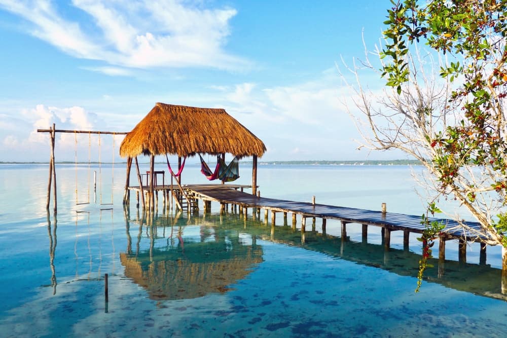 Palapas, Hammocks and Bacalar Lagoon